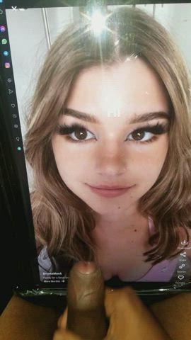 Sprayed Brooke Monk's sexy face