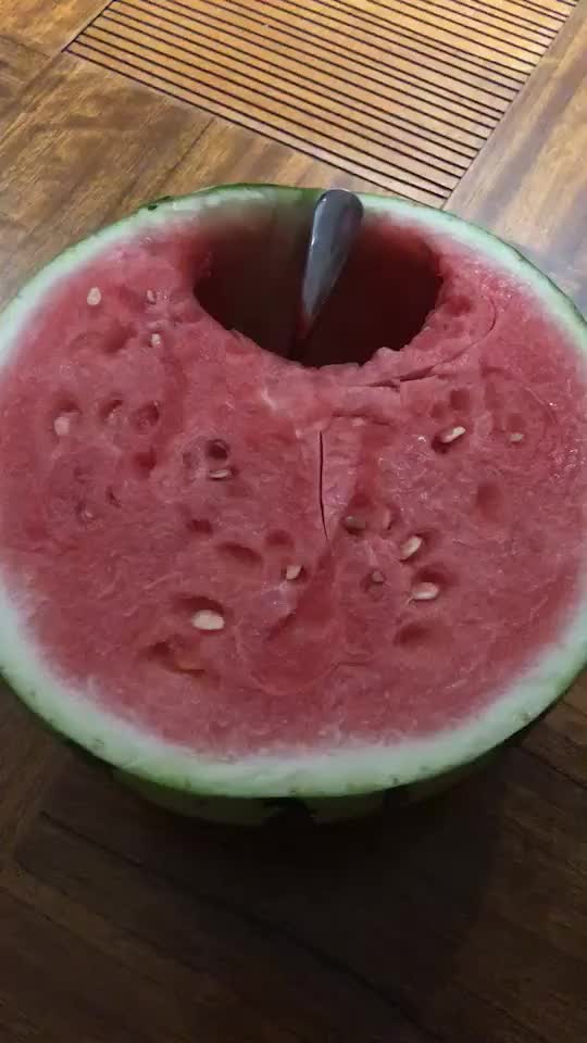 When my son finished the watermelon