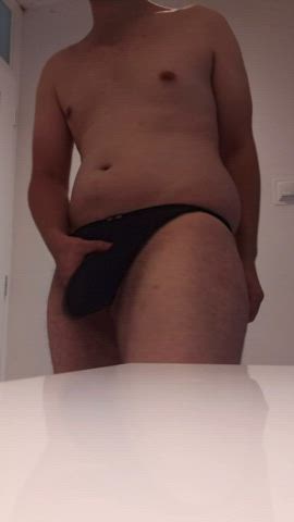 First time wearing a thong and loving it