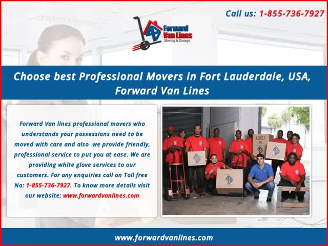 Best Professional Movers in Fort Lauderdale, USA | Forward Van Lines