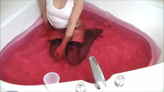 Hot Tub Wet Pantyhose