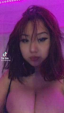 Asian Big Tits Boobs Dress Huge Tits Teasing Teen TikTok clip