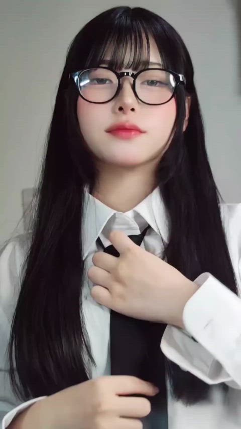 very cute with glasses