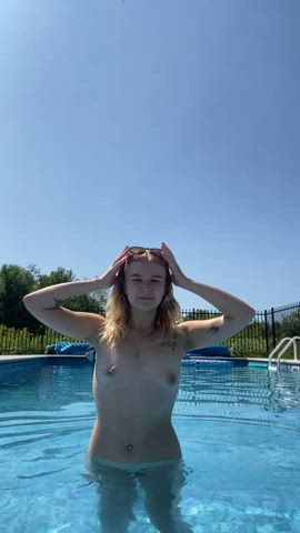 The weather was too beautiful not to strip and go for a swim