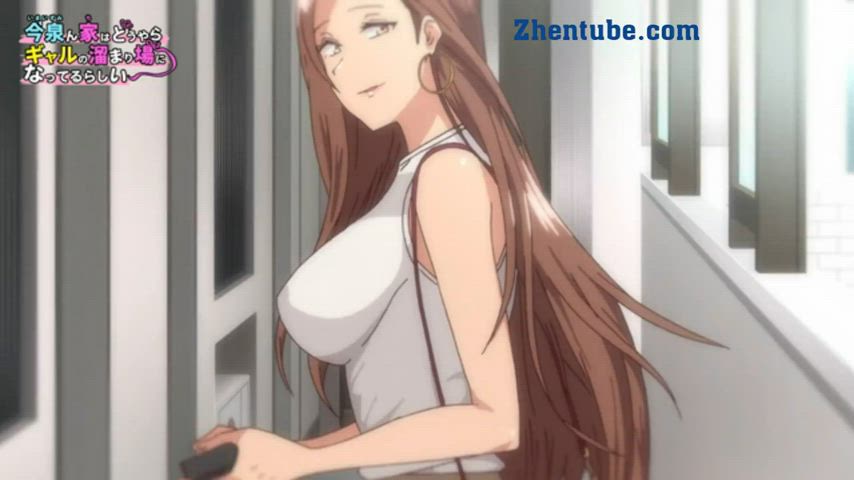 The young teen was mesmerized by the sight of the big-titted MILF in the hentai animation.