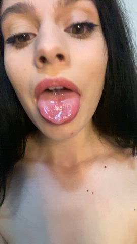 drool drooling onlyfans solo spit clip