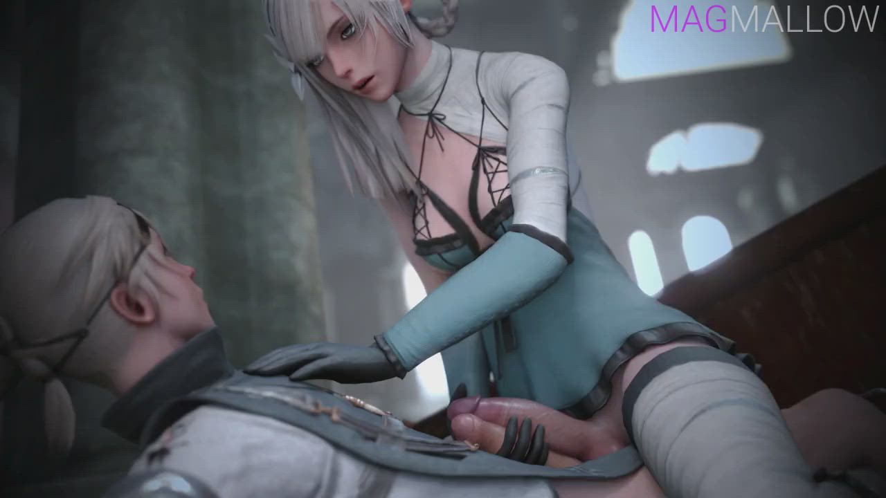 Kaine and nier rubbing dicks - animation by magmallow