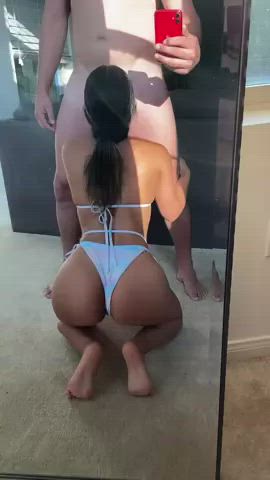 ass blowjob mirror