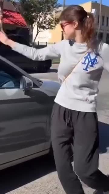 Alexandra Daddario Hitchhiking