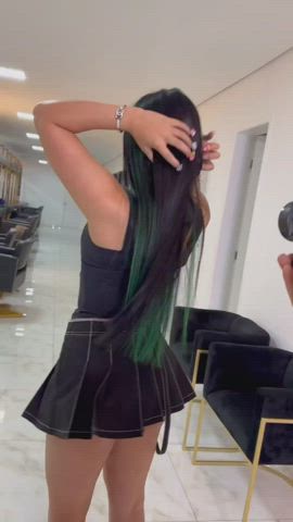 18 years old body brazilian brunette bubble butt goddess hair sensual tease tiktok