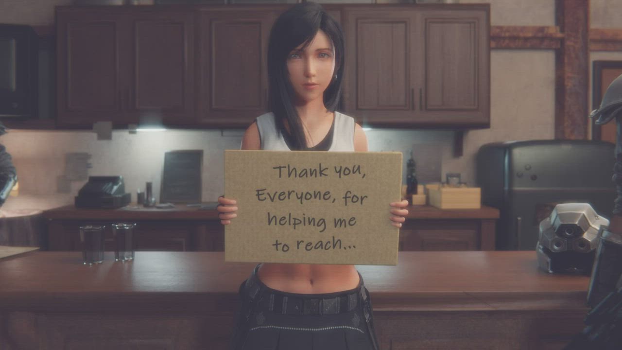 Tifa Lockheart wants to thank you for 100k follows (lvl3toaster) [Final Fantasy VII]