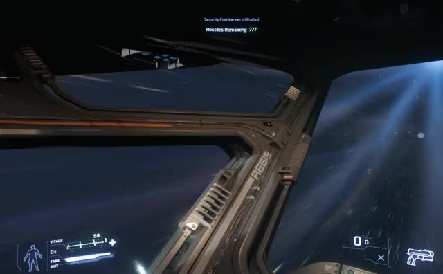 Warp from bridge view #2 (Star Citizen)