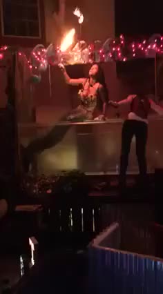 For those who have never seen a fire breathing mermaid catch on fire! WARNIN...