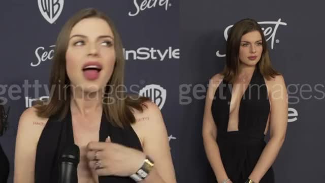 Julia Fox at the Golden Globes 2020, 2 (via Getty Im.) ("Warner Bros. And InStyle