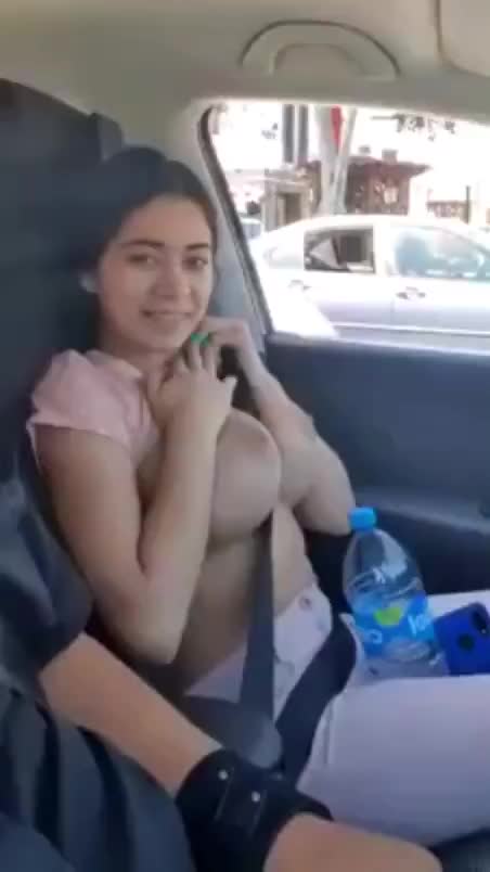 Big Boobs on the back seat