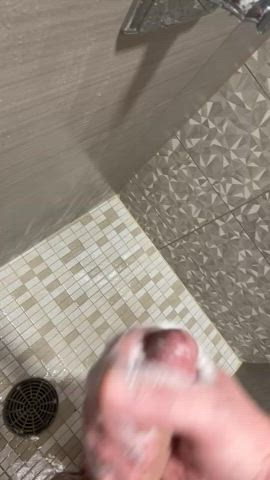 bwc big dick cock jerk off masturbating nsfw public shower soapy solo clip