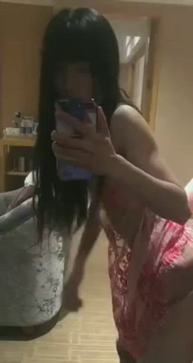 Asian College Hotel Selfie Teen Porn GIF by tube53
