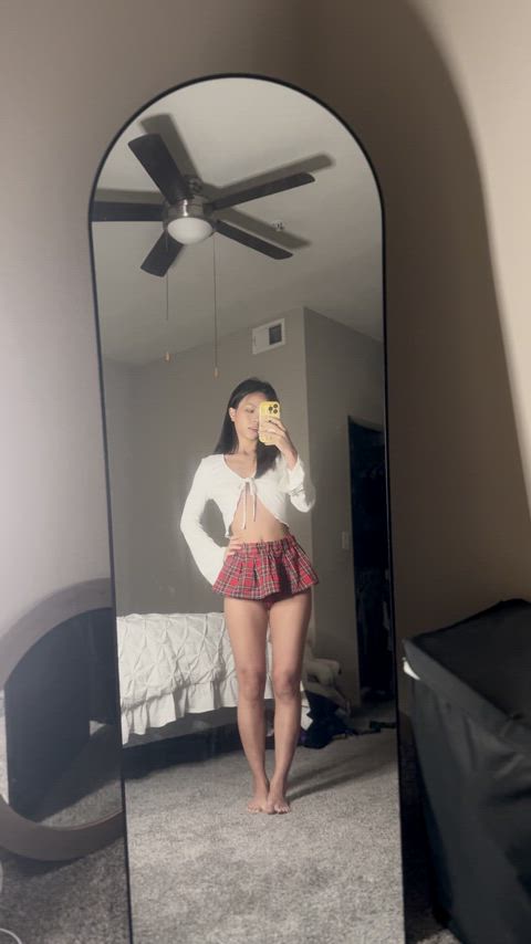 amateur asian babe cute mirror onlyfans petite selfie sexy upskirt amateur-girls