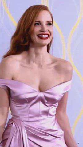 cleavage jessica chastain redhead clip