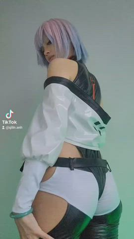 asian ass cosplay short hair clip