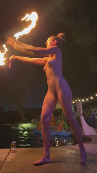 My first time fire dancing