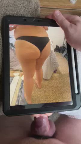 Sexy tribute to this fine womens ass I did on KIK