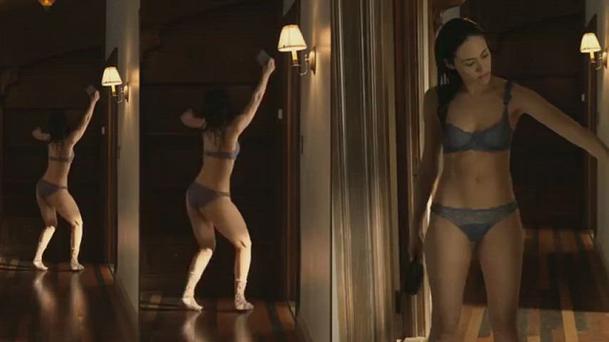 Emmy Rossum dancing in her underwear
