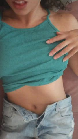 argentinian babe belly button brunette cute fingering jean shorts nsfw onlyfans petite