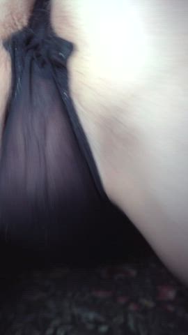 asshole pussy see through clothing asshole-behind-thong clip