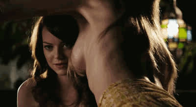 Emma stone get's the front boob, but we get the better back