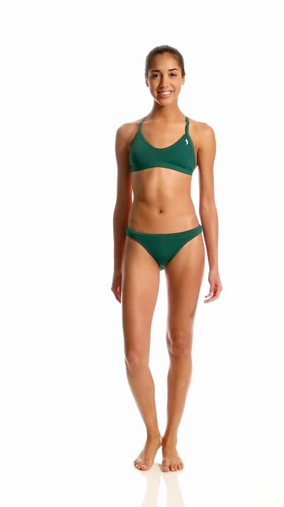 Illusions Hunter Green Two Piece Swimsuit Set