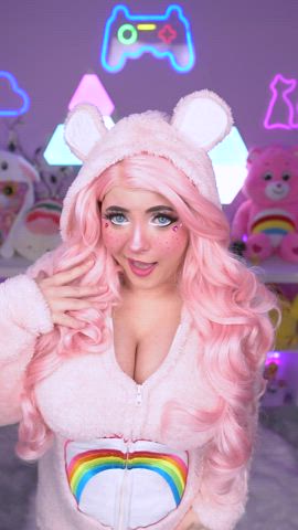 Big Tits Blue Eyes Boobs Cosplay Gamer Girl Kawaii Girl Pale PetPlay Pink Tongue