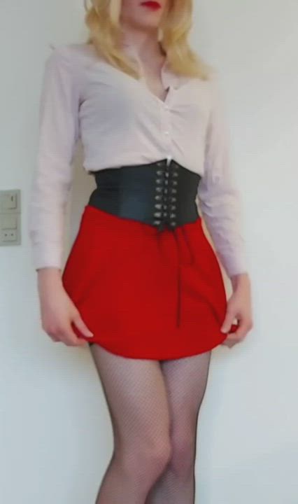 Do you like what I'm hiding under my skirt?