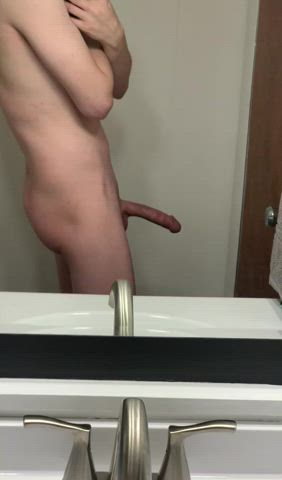 Getting naked in my friends bathroom