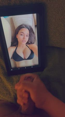 Sofi's big tits covered in cum