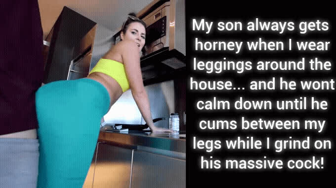 Grinding Leggings Mom Son Taboo Thighs Yoga Pants clip