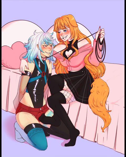 Leashing Her Femboy for V-Day [@MoriCamie]