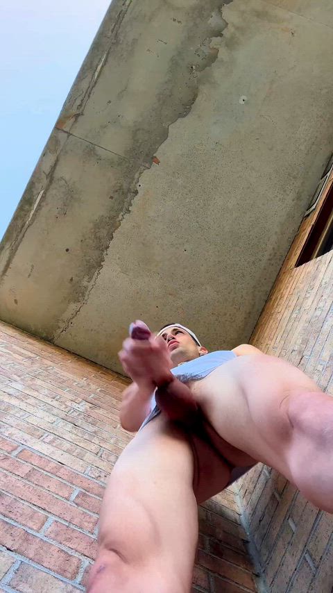 Afternoon balcony jerkoff ⛅️💦