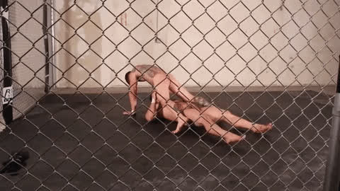 caged gay naked wrestling massive-cock clip