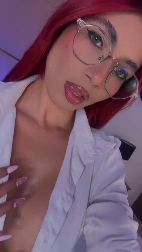 big tits camsoda glasses long hair pov redhead role play secretary clip