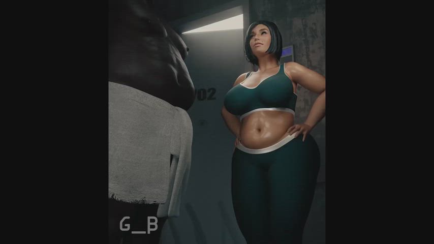 3D Animation BBC BBC slut Outdoor Rule34 Sports Bra Standing Doggy Thick Towel Porn