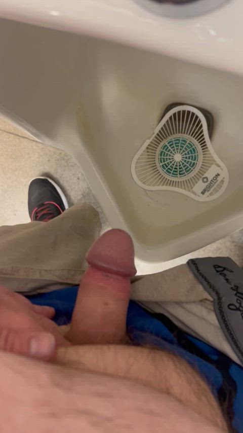 cock hard pee peeing penis piss pissing work clip