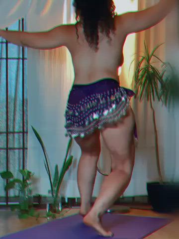In belly dancing we can twerk while circling our hips up and down. Try it if you