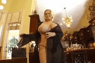 Beautiful bbw strips and shows her gorgeous tits
