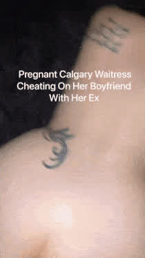 amateur ass canadian cheating creampie doggystyle natural tits pregnant tattoo waitress