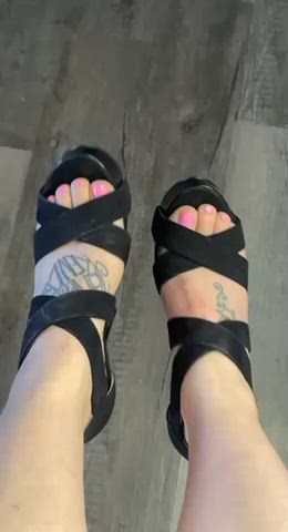 Would you kiss these feet with the heels on?