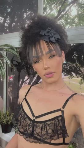 curly hair cute homemade latina trans trans woman clip