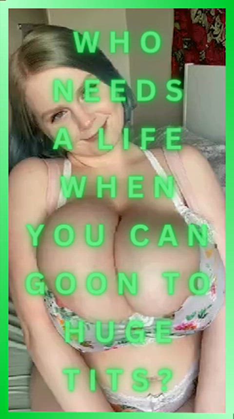 big tits caption gooning huge tits clip