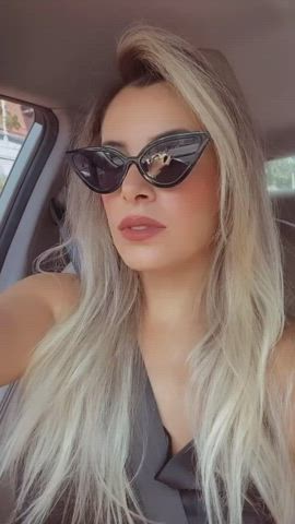 blonde brazilian car facial glasses goddess labia long hair tease clip