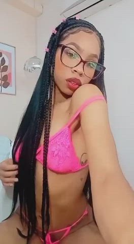 Glasses Latina Lingerie Model Seduction Skinny Teen Webcam clip